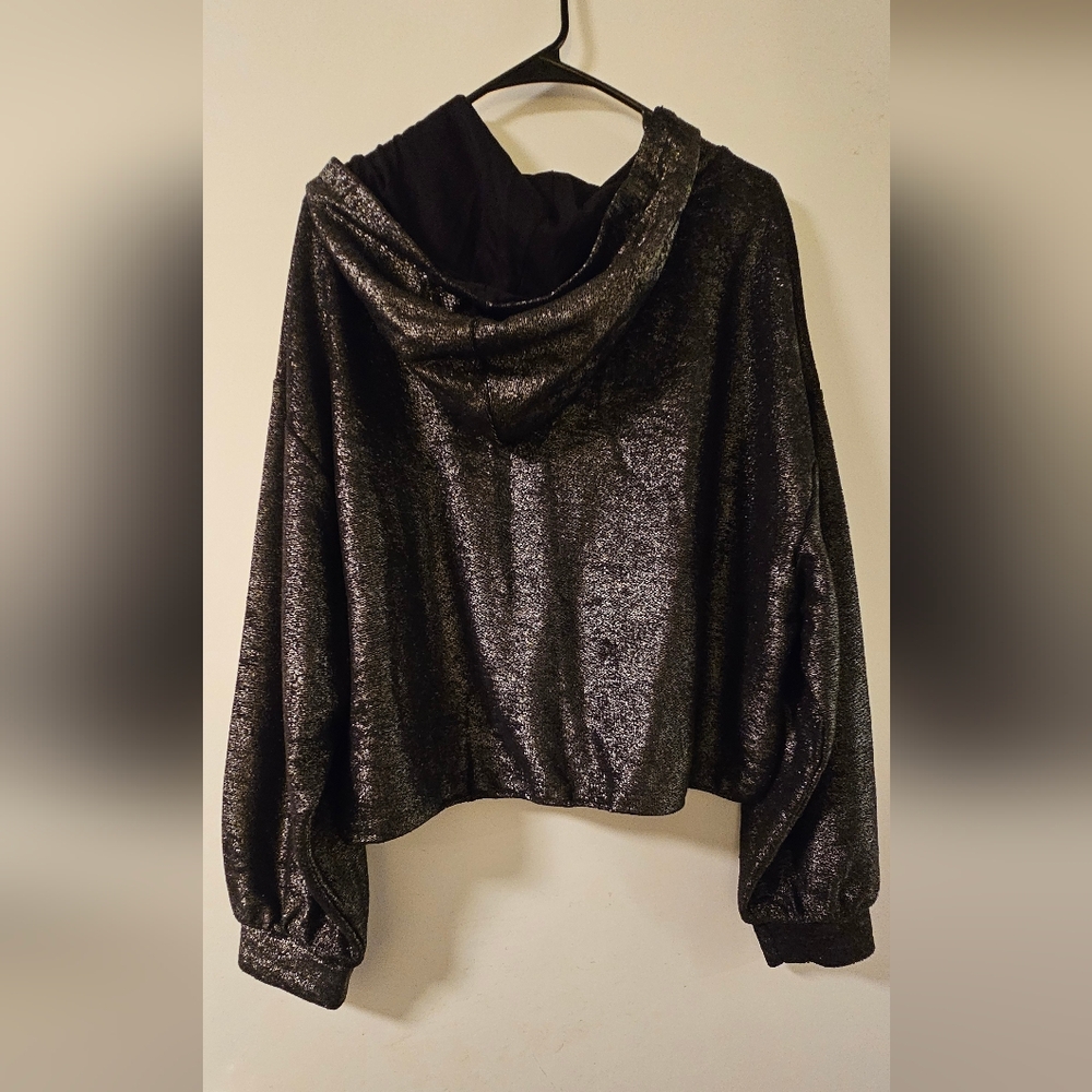 NWOT! Pilcro Shimmery Black Knit Top - XL (clipped size/tags) - Picture 4 of 4